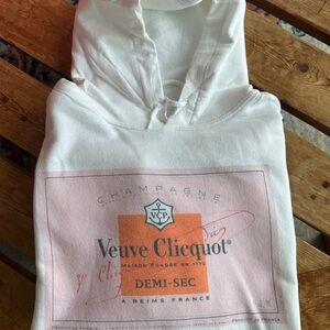 Veuve Clicquot White and Pink Hoodie